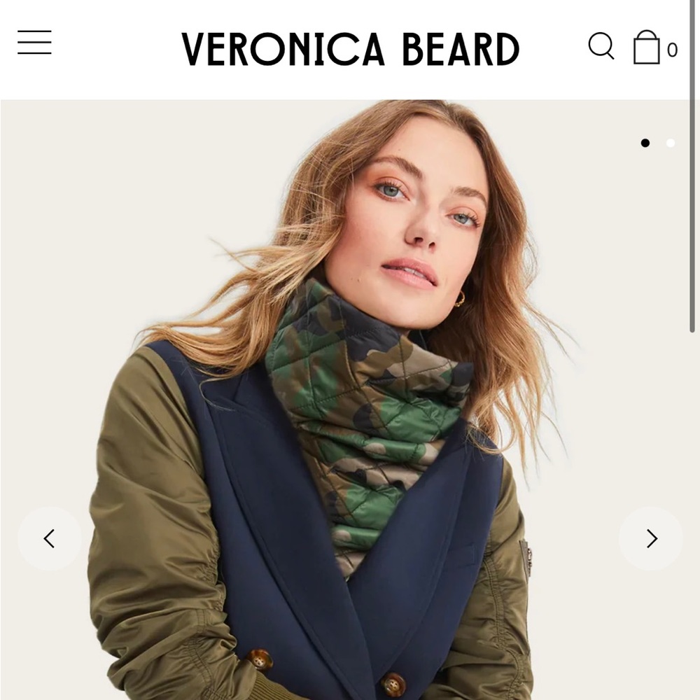Veronica Beard x Powder Puff Camo Pullover Neck warmer Scarf NWT